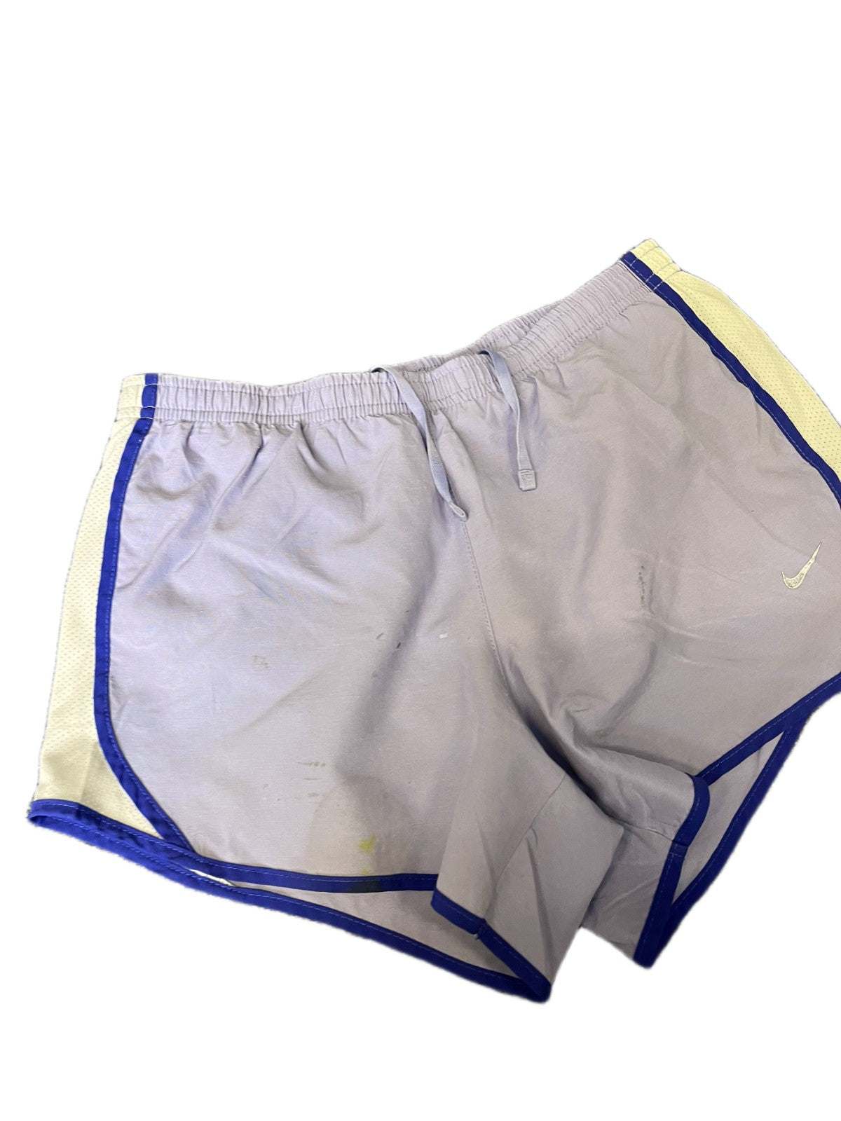 Nike Dri-Fit Athletic Shorts Fits as Womens S 25" Waist Purple White Dolphin Hem
