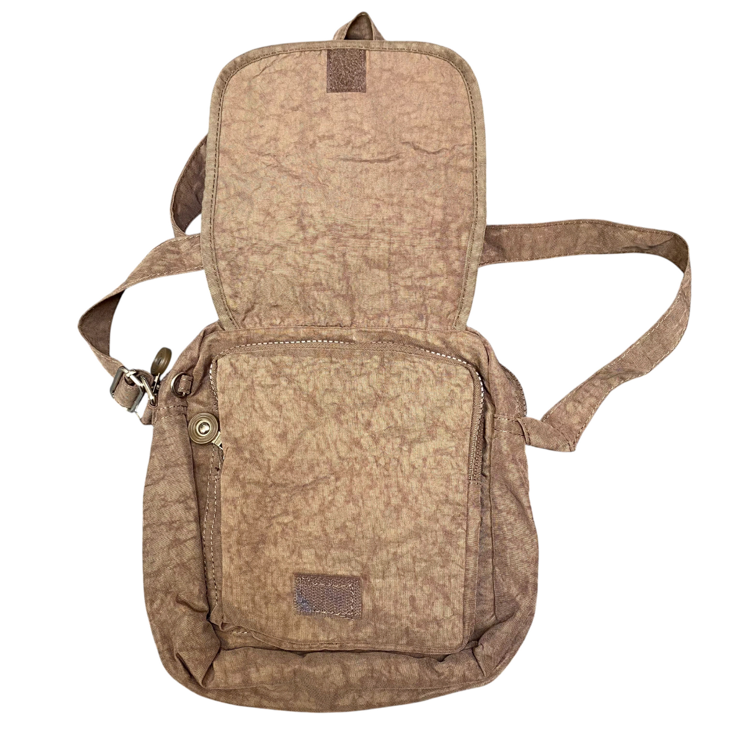 Bag Street Crossbody Bag Womens Brown Stylish Horizontal Single Flap Zip Closure