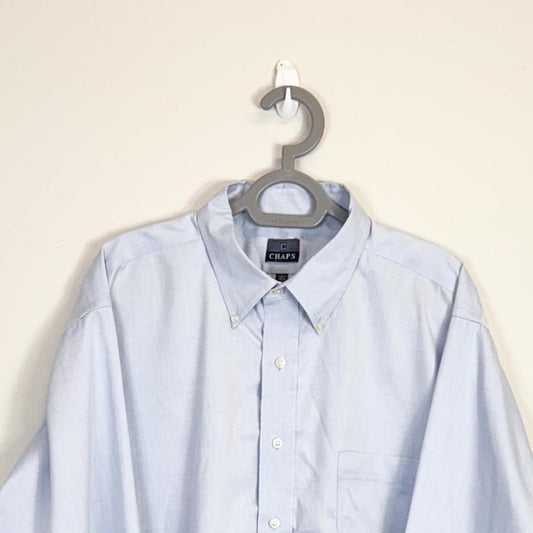Chaps Shirt Mens XL Blue Collared Button Down