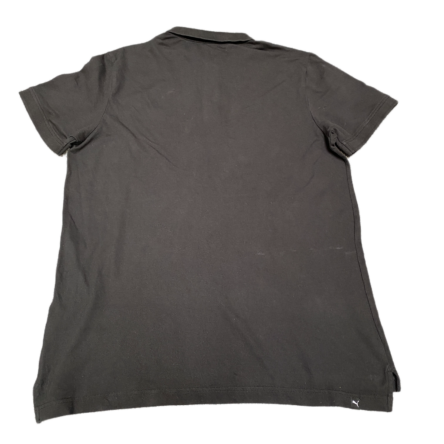 PUMA Polo Shirt Mens XL Black Stretch Golf Performance Side Slit Logo Popover
