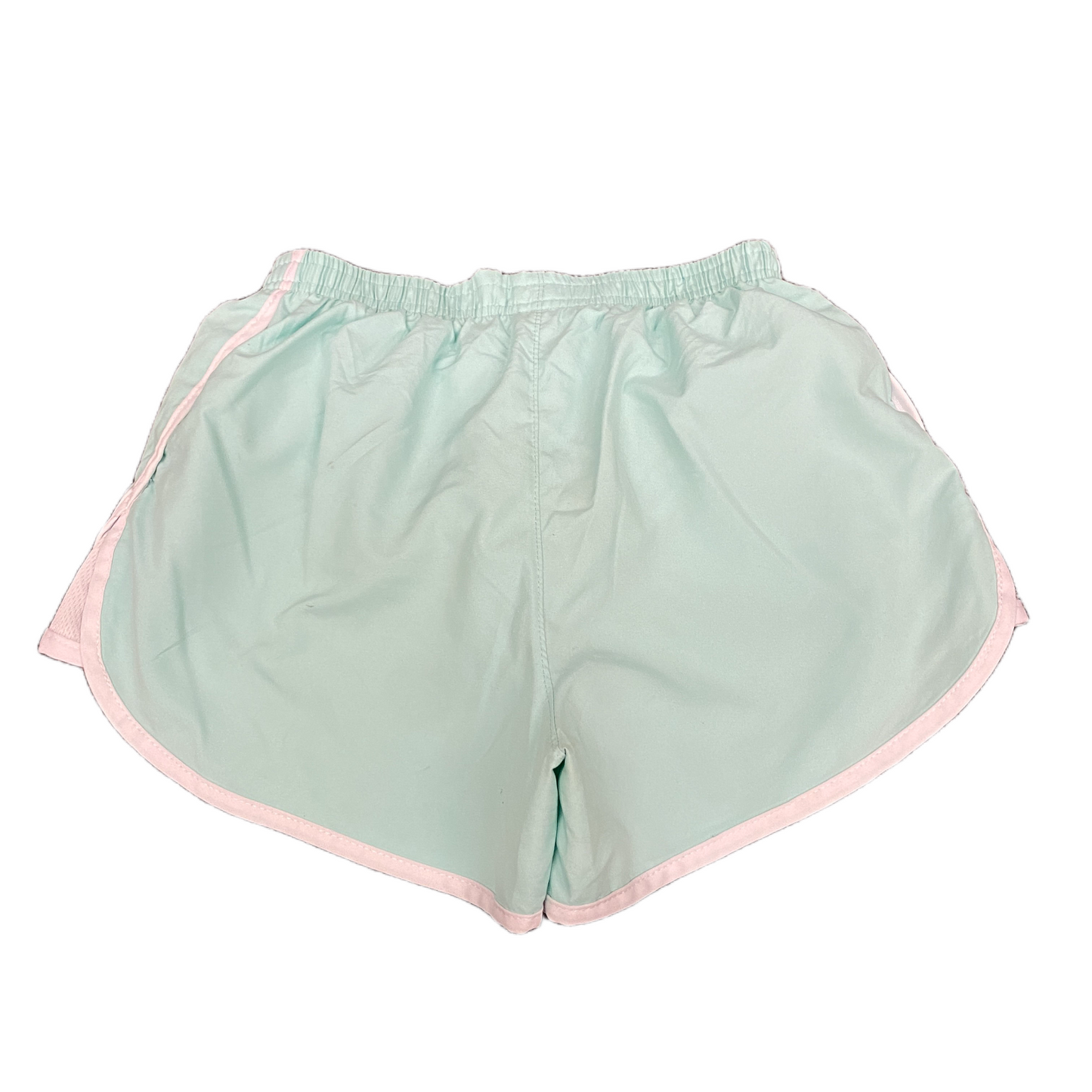 Spirit Shorts Womens Small 22" Waist Green Mesh Lined Dolphin Hem Elastic Waist