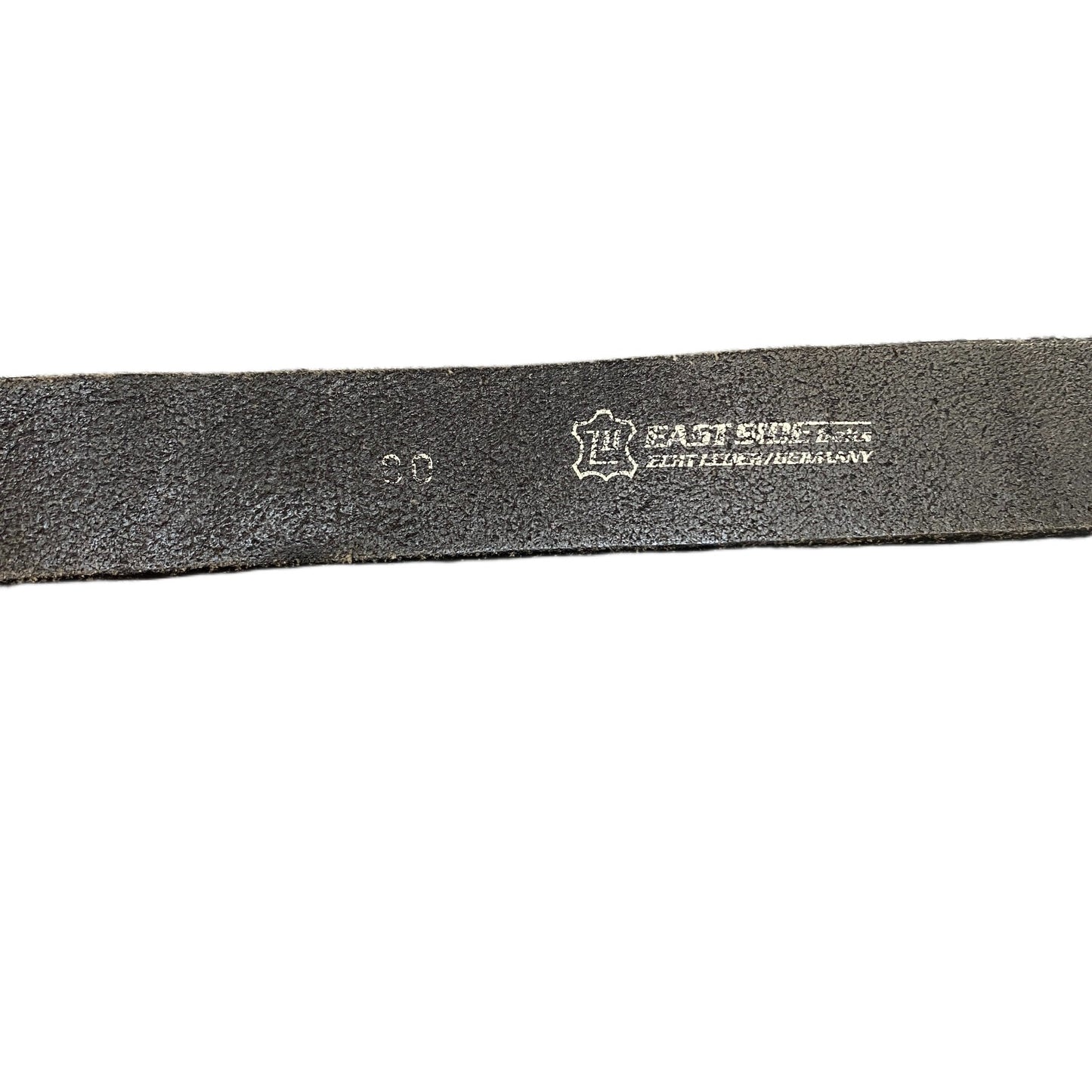 Eastside Waist Belt Mens Black Leather Adjustable Silver Pin Buckle 34.5 Inches
