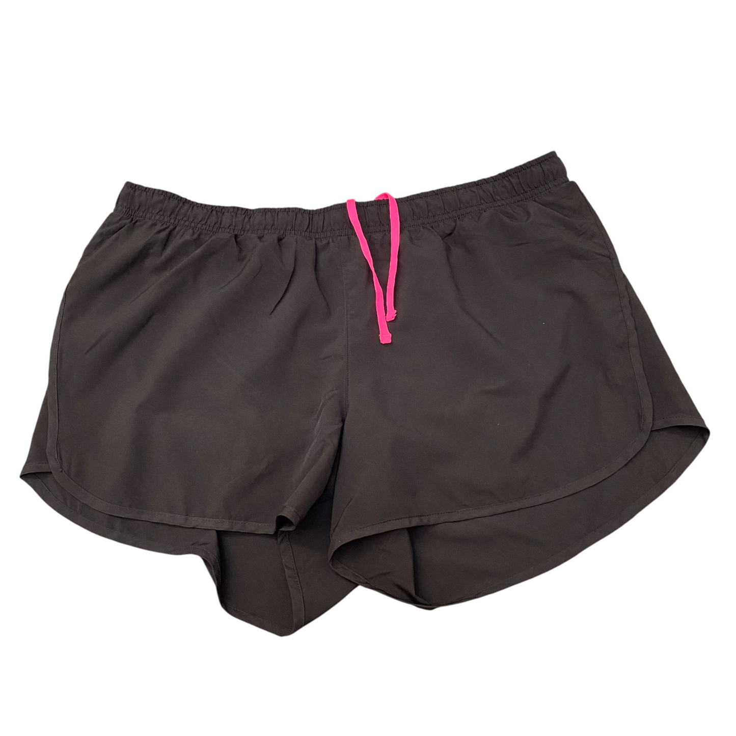 Activewear Running Shorts Womens Large Black Go-Dry Stretch Athletic Drawstring