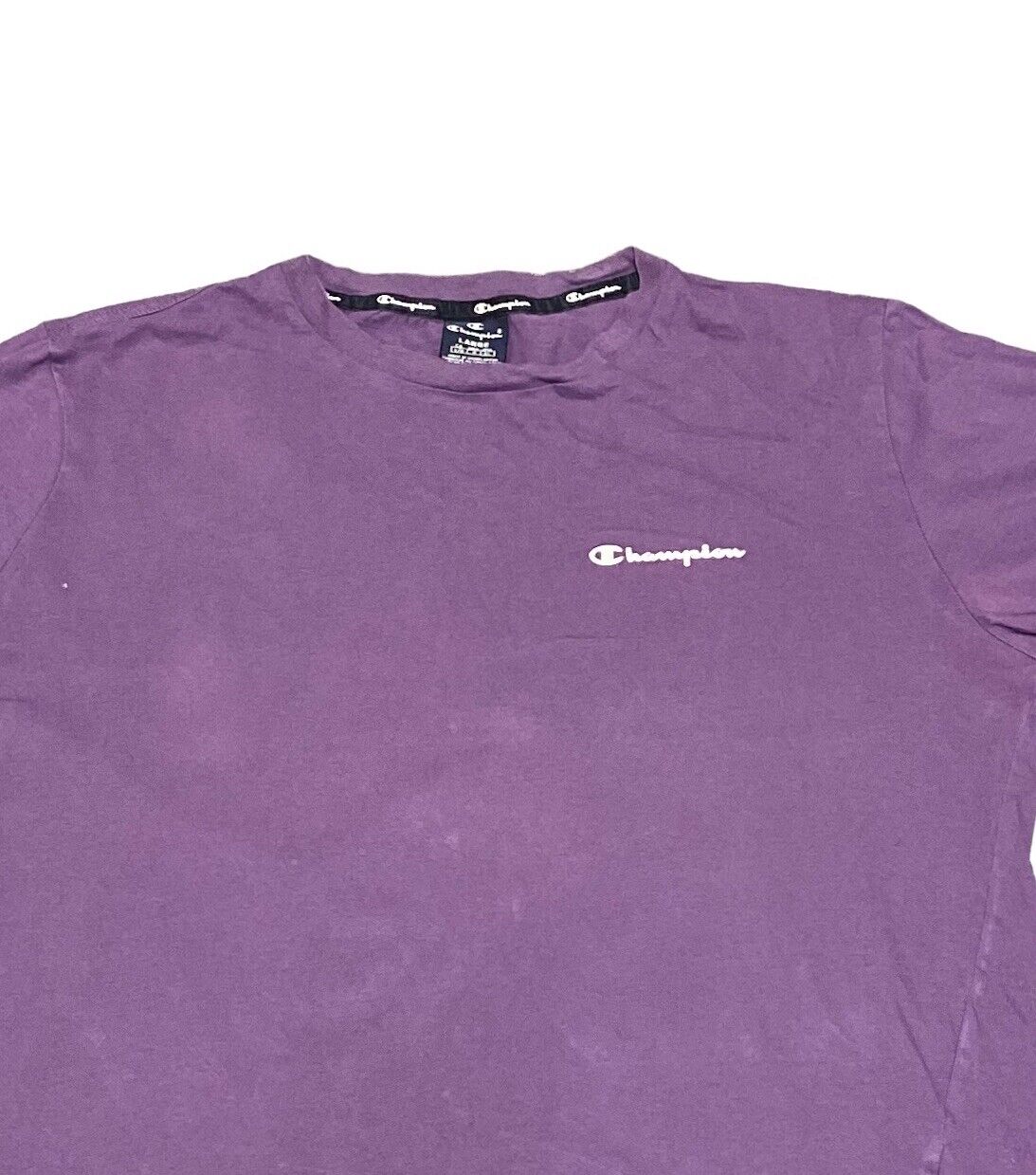 Champion T-Shirt Purple Womens L Front Logo