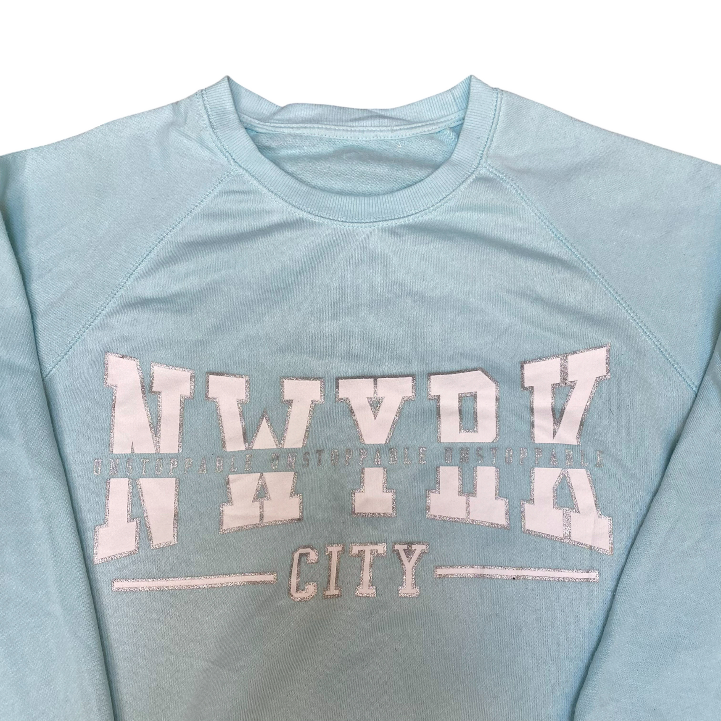 Sweatshirt Womens Medium Blue New York City Long Sleeve Crew Neck Pullover