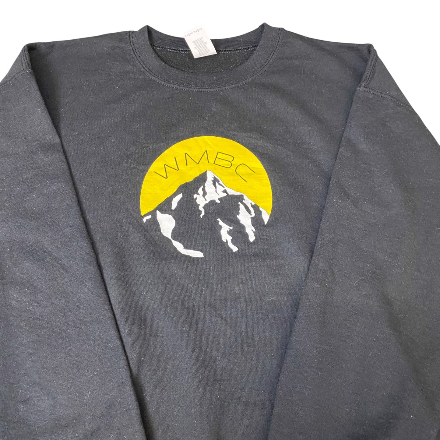 Gildan Sweatshirt Mens L Black Heavy Blend Fleece Lined WMBC Graphic Oversized