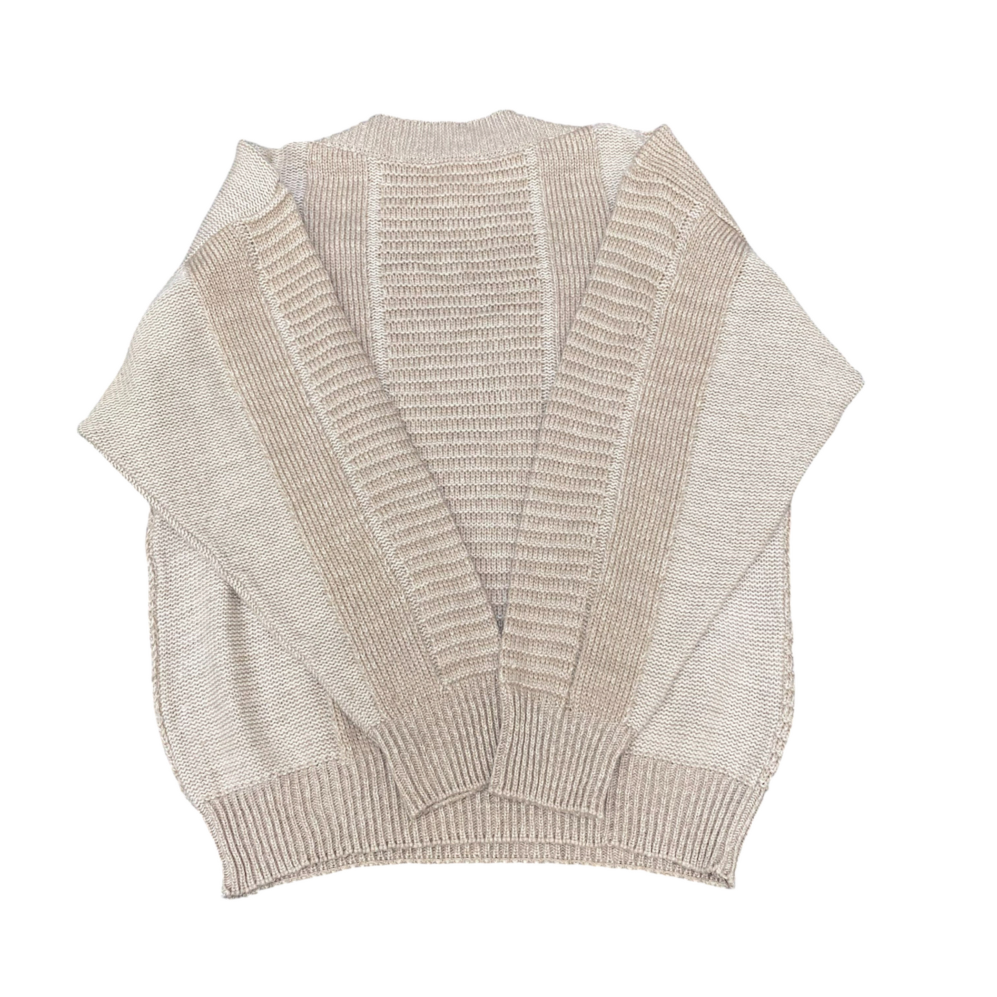 Jagro Jumper Womens Medium Cream Cable Knit Crew Neck Holiday Pullover