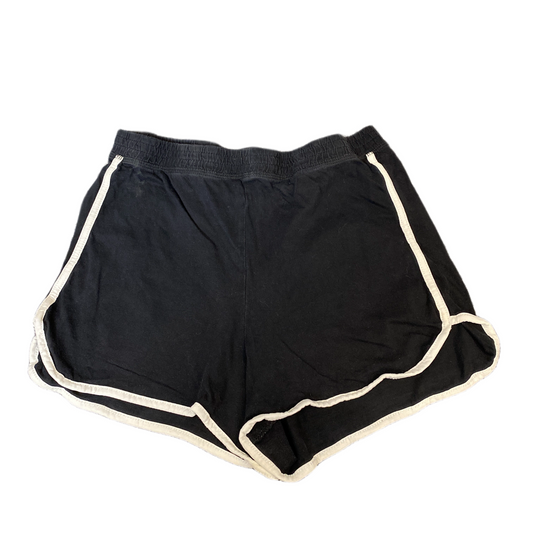 Running Sprinter Shorts Women L 26" Waist Black Athletic Gym Workout Dolphin Hem
