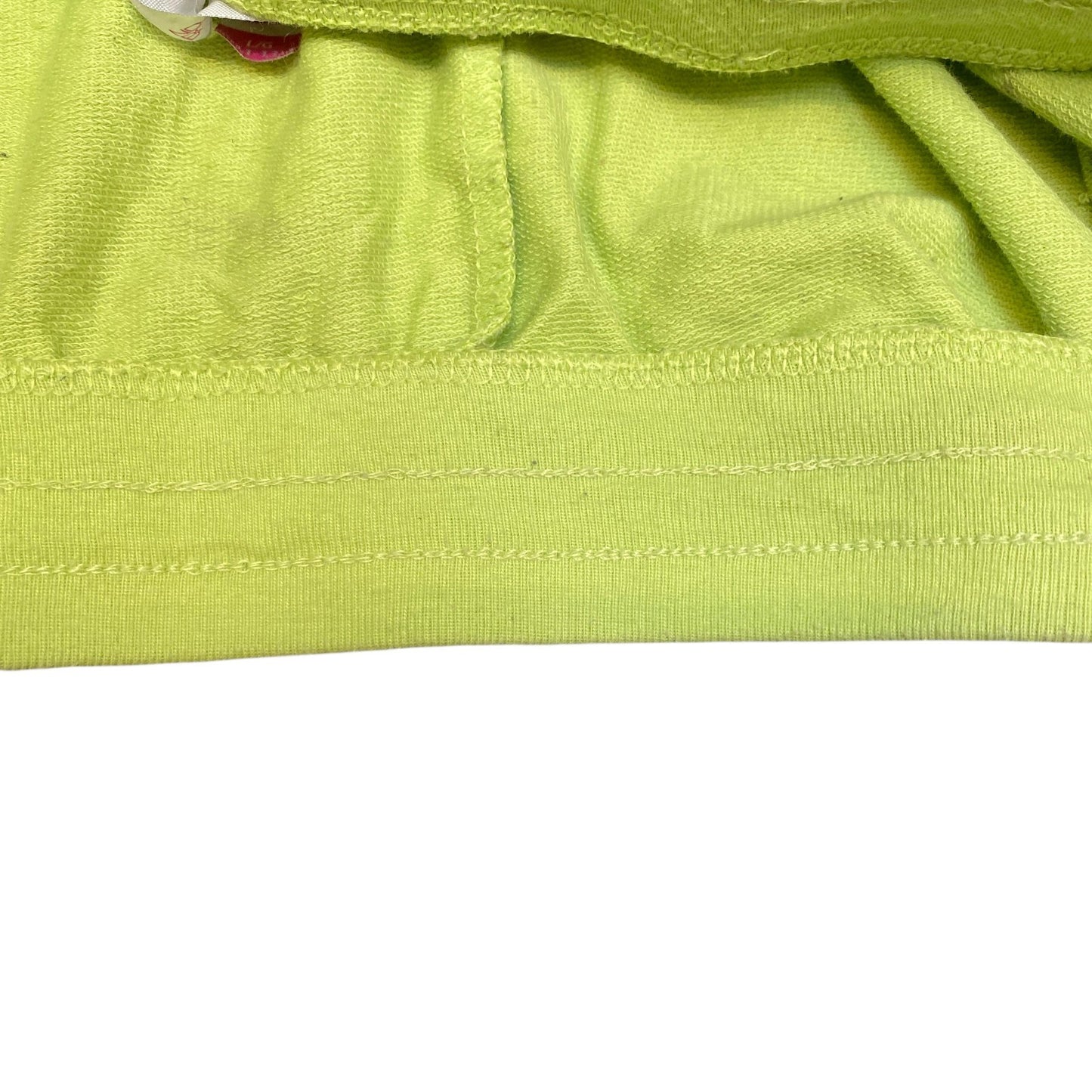 Running Sprinter Shorts Women L 28" Waist Green Athletic Gym Workout Dolphin Hem