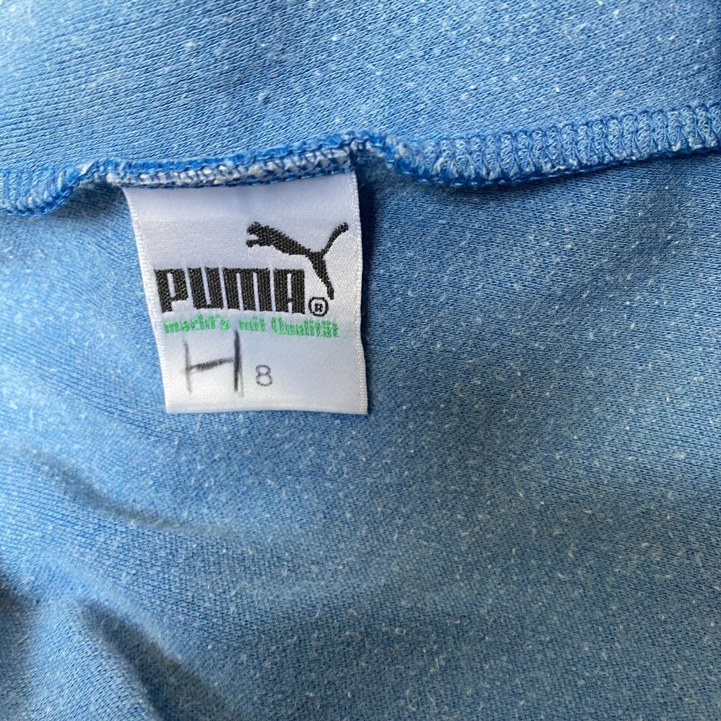 PUMA Joggers Fits as Womens 34" Waist Blue White Tapered Leg Yoga Track Trouser