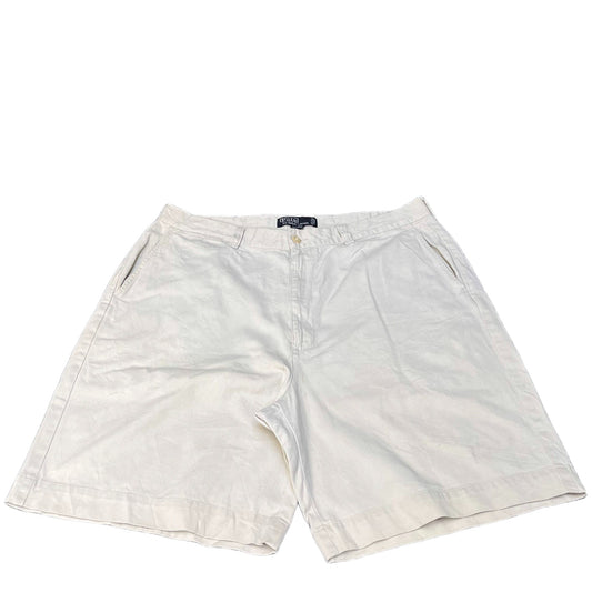 Vtg Polo Ralph Lauren Chino Shorts Fits as Mens XL 37" Waist Cream Flat Front