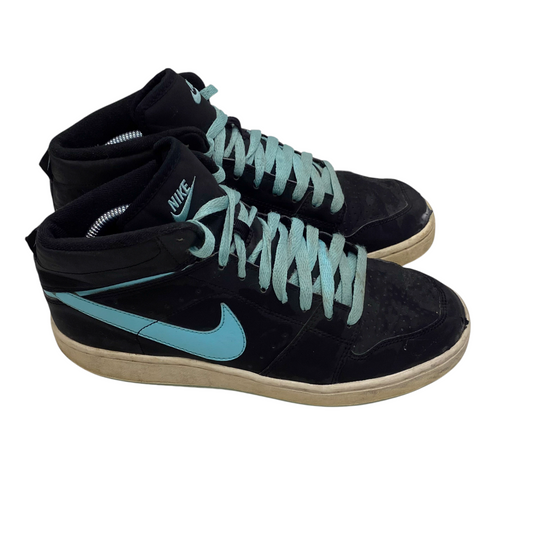 Nike Air Jordan 1 Retro High Sneakers UK 5.5 Black Hyper Jade Swoosh 414061-003