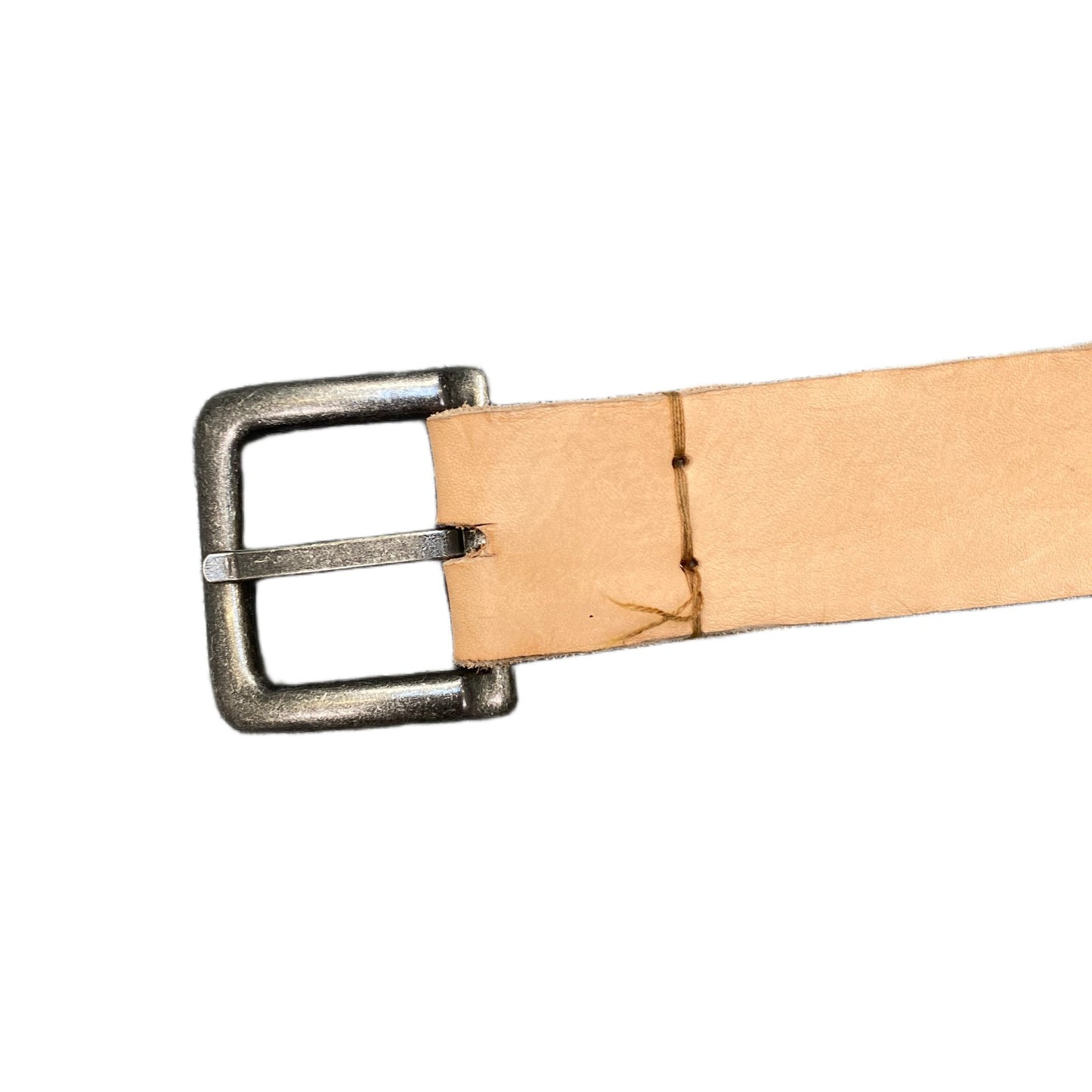 Waist Belt Mens Tan Leather Adjustable Classic Silver Pin Buckle 39 inches