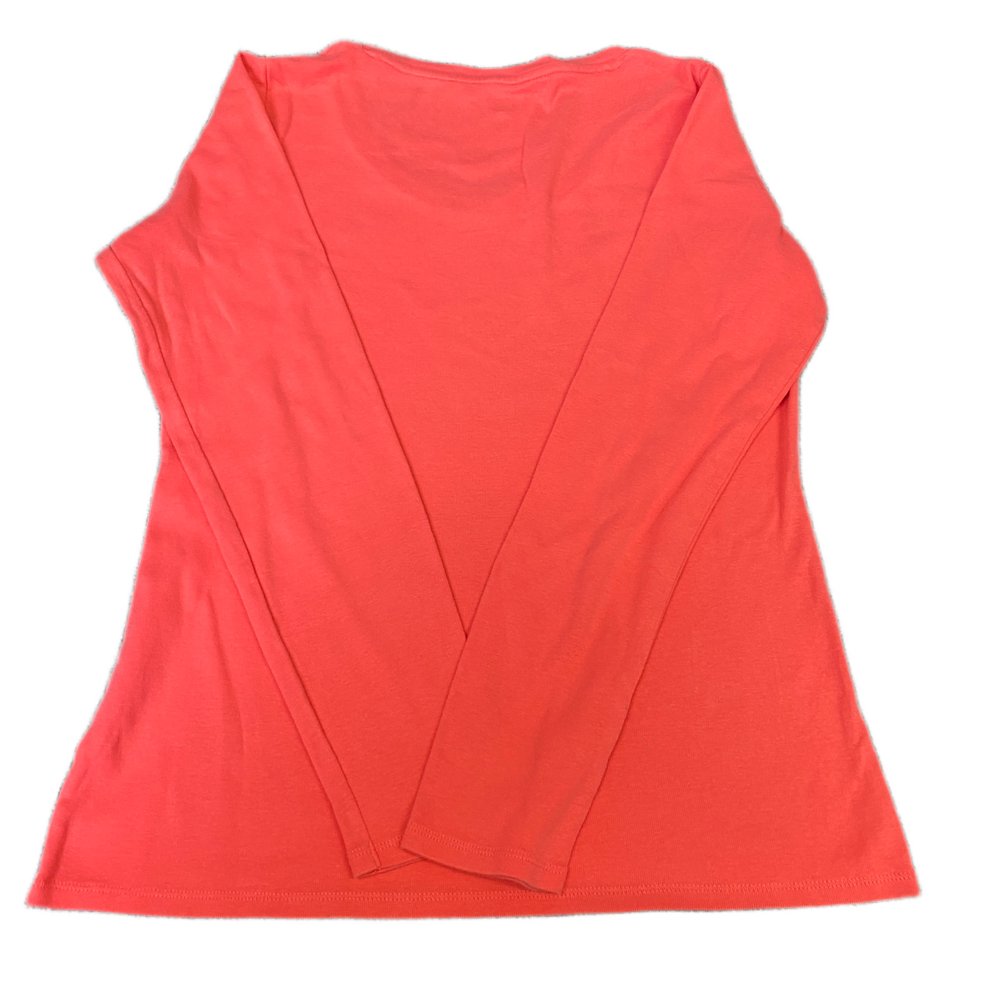 Tommy Hilfiger T-Shirt Womens Medium Peach Casual Long Sleeve Round Neck Tee