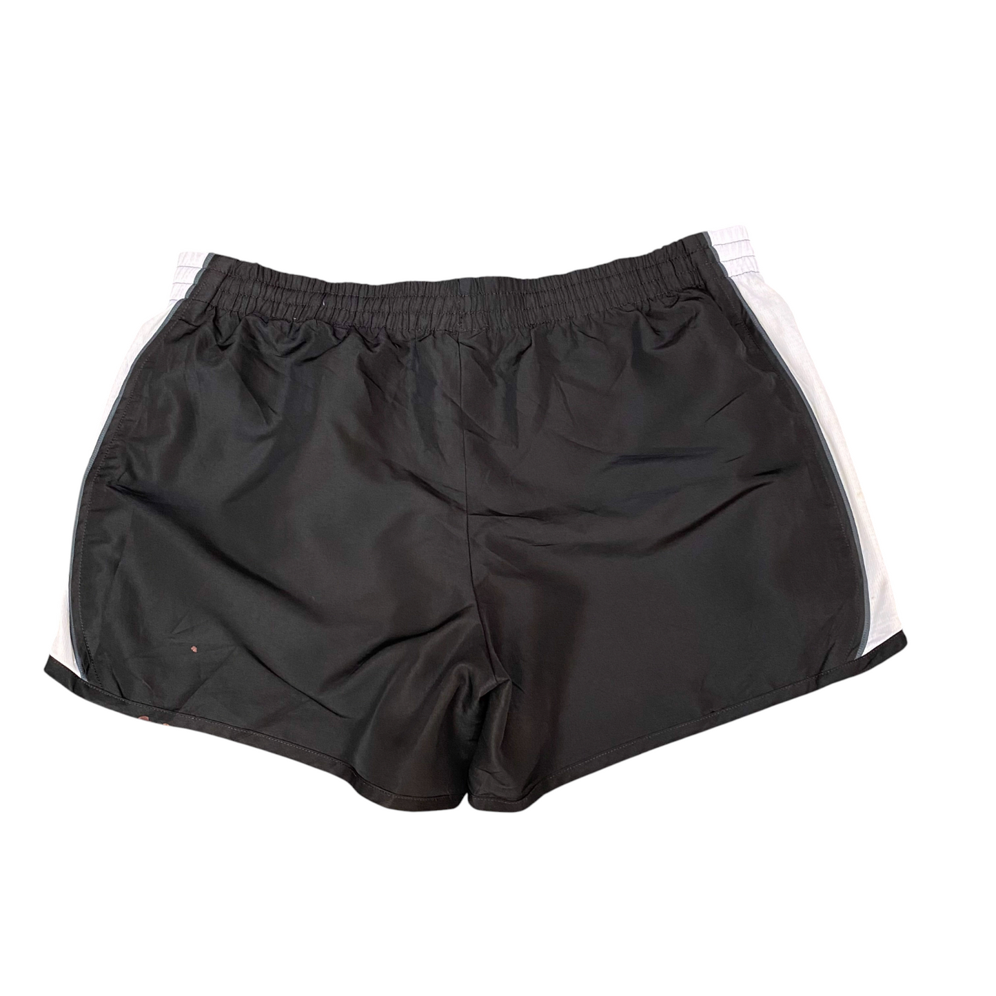 Running Sprinter Shorts Womens Large Black Side Mesh Athletic Fit Dolphin Hem