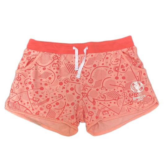 UEFA Euro 2016 France Running Sprinter Shorts Girls M 28" Waist Pink Drawstring