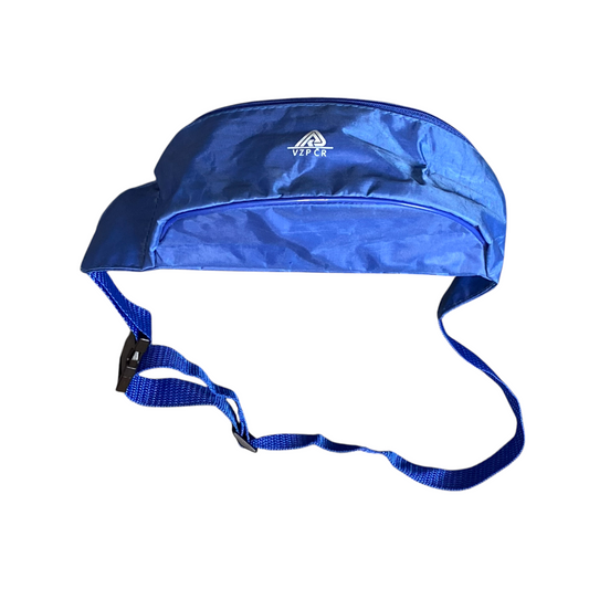 VZP CR Men Women Outdoor Waist Fanny Pack Bum Bag Blue Adjustable Strap Zipper