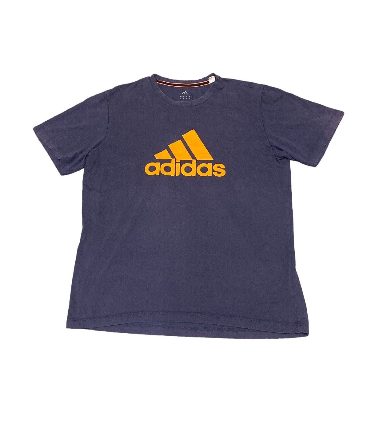 Adidas T-Shirt Blue Mens L Chest Logo