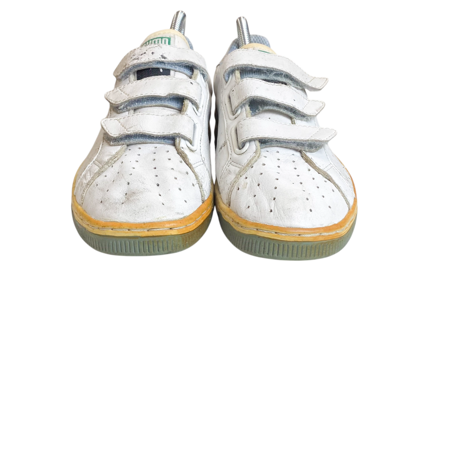 PUMA Boston Running Shoes Men's UK 5 White Leather Upper Low Top Strap