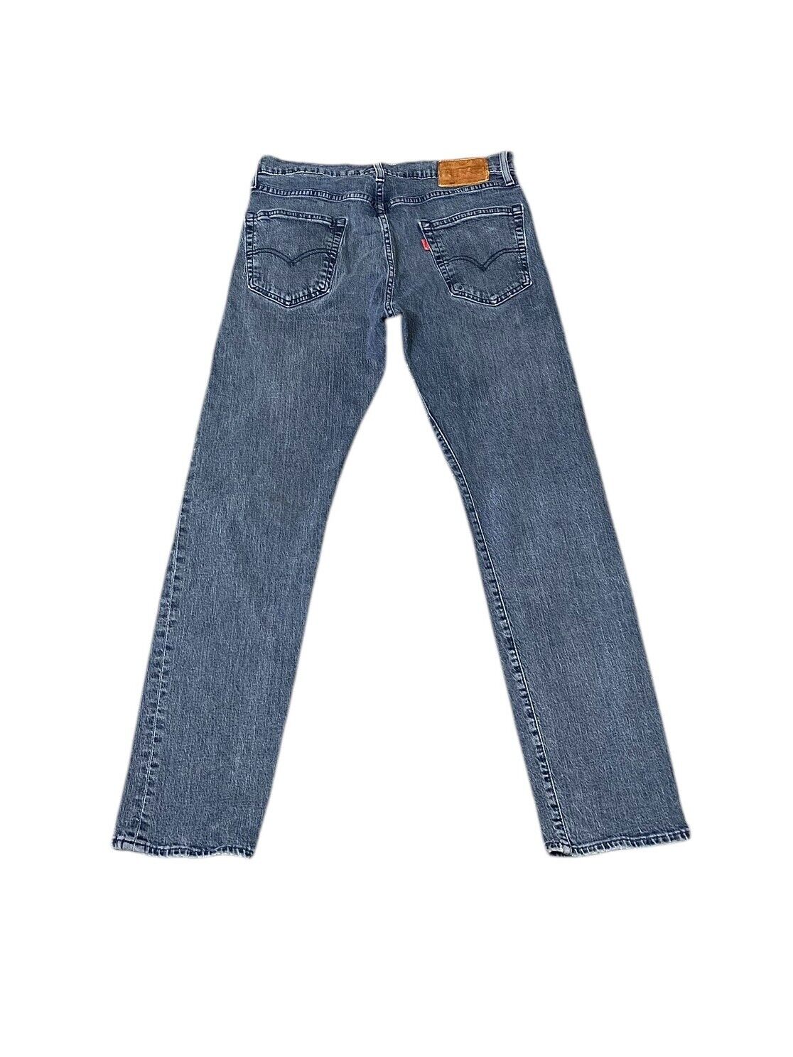 Levi's Jeans Mens 33W 33L Blue 502 Denim Red Tab Medium Wash Straight Leg Preppy