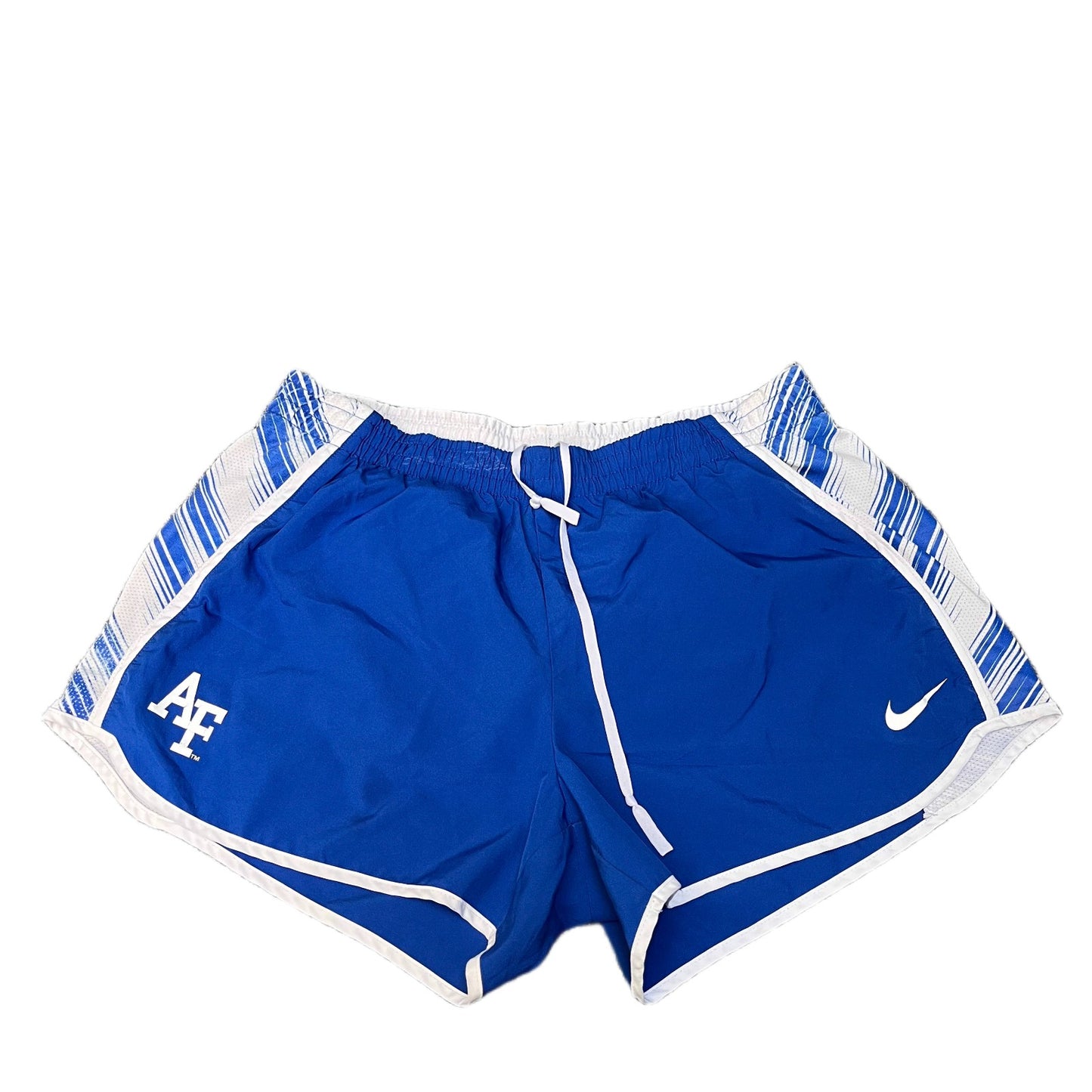 Nike Dri-FIT Air Force Falcons Tempo Shorts Women L 30" Waist Blue Dolphin Hem