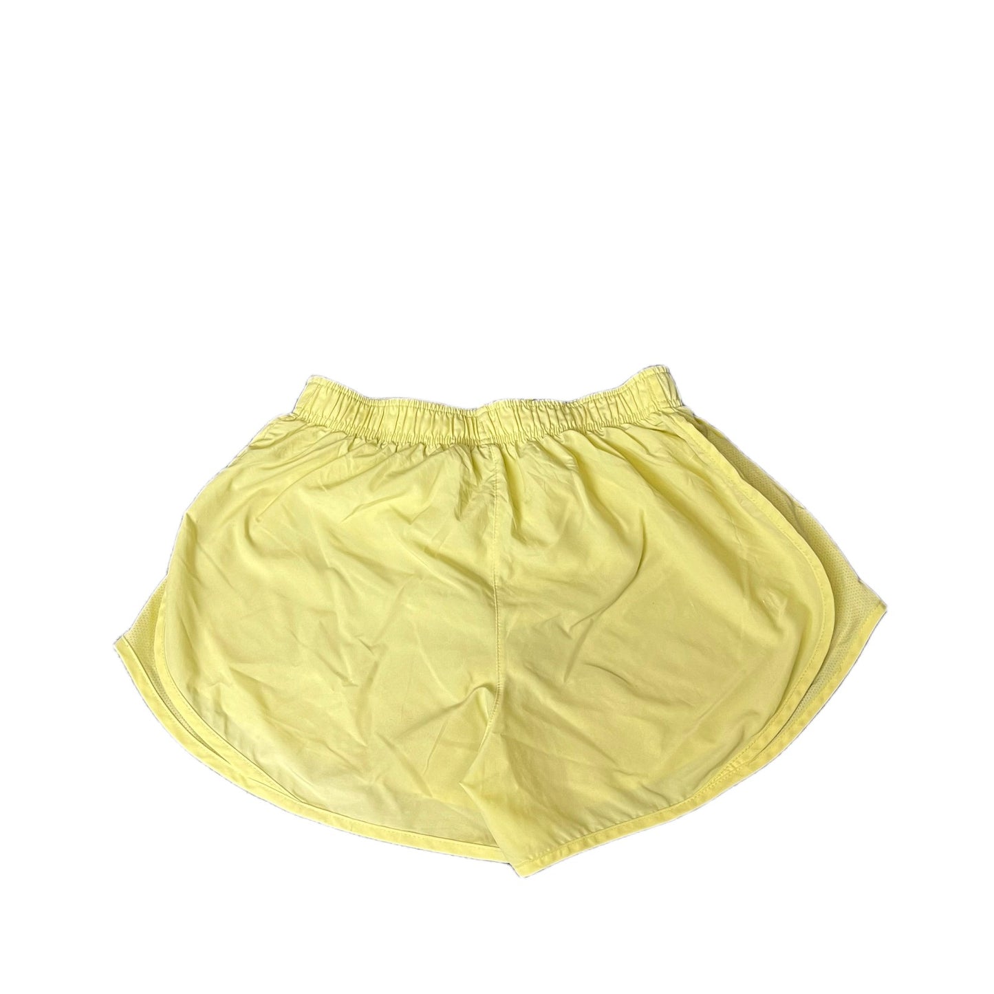 Nike Dri-FIT Running Shorts Fits as Womens Small 25" Waist Yellow Dolphin Hem