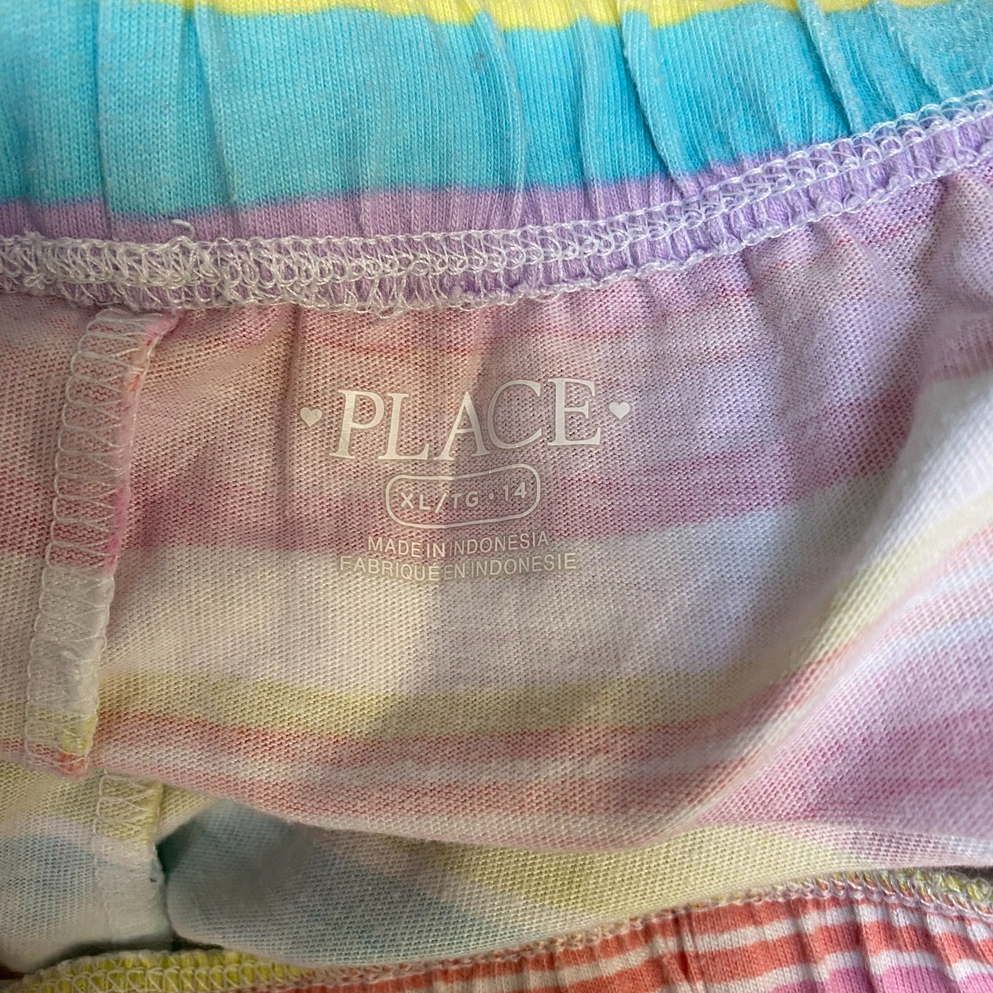 Running Sprinter Shorts Womens XL Multicoloured Striped Workout Elastic Waist