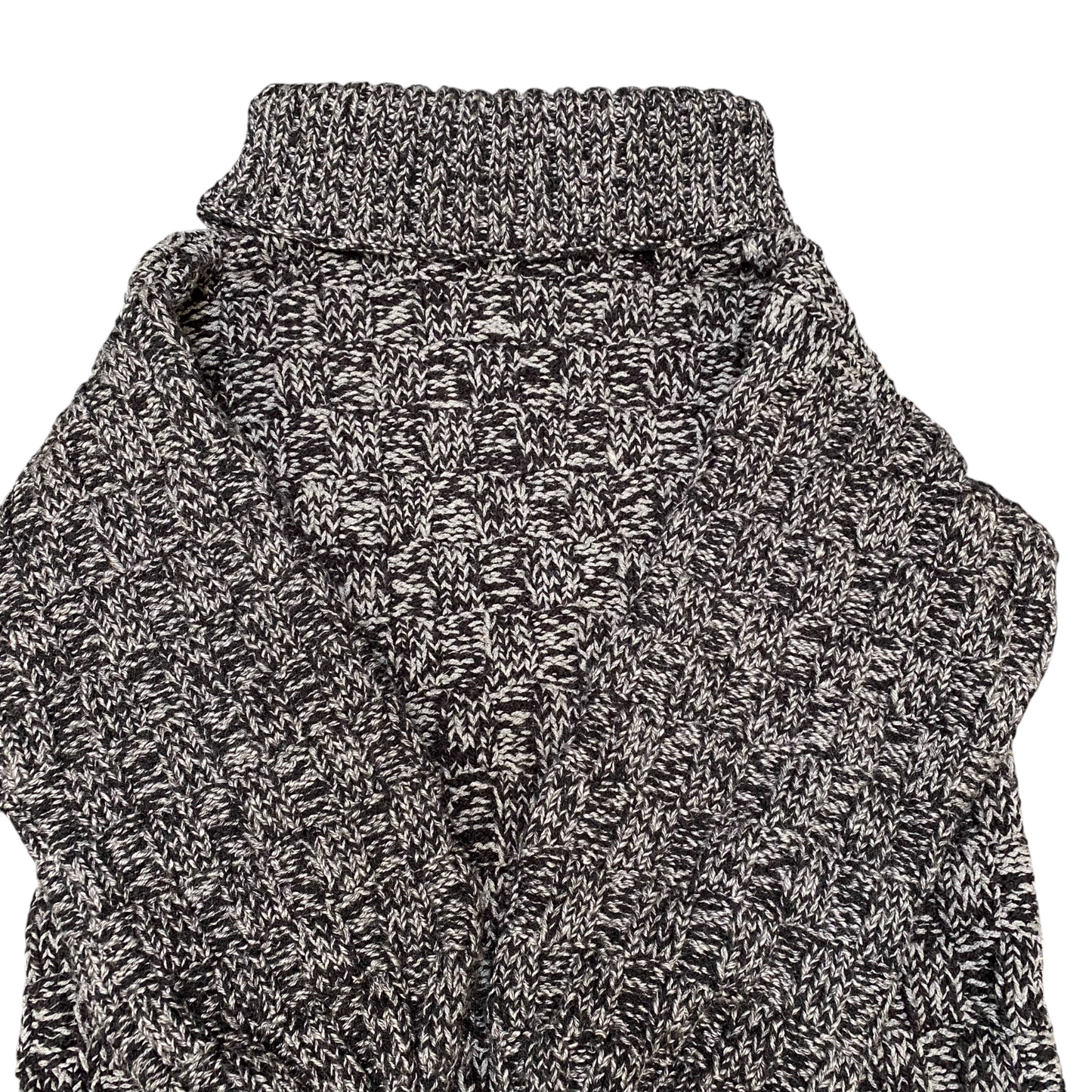 Jumper Womens Large Grey Knitted Warm Winter Turtle Neck Long Sleeve Pullover