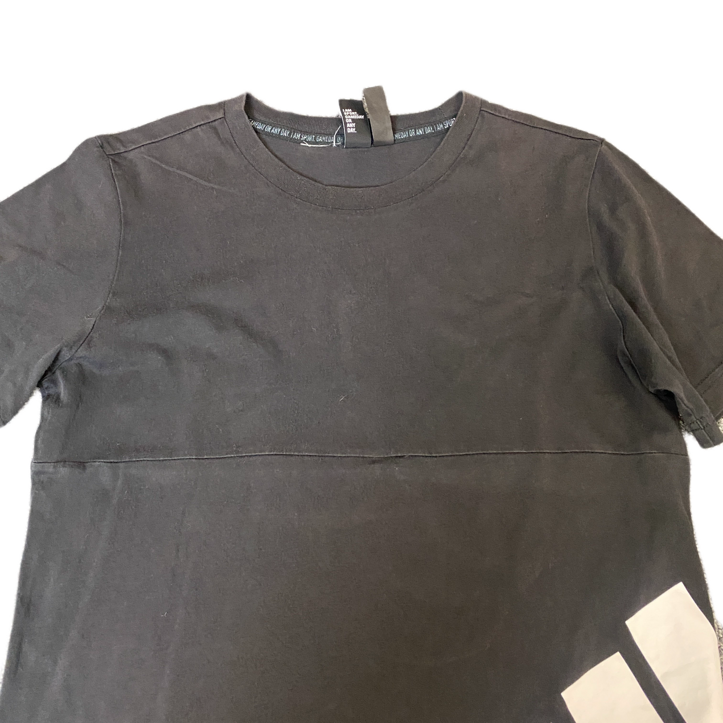 Adidas T-Shirt Boys Small Black Graphic Logo Short Sleeve Crew Neck Pullover Tee