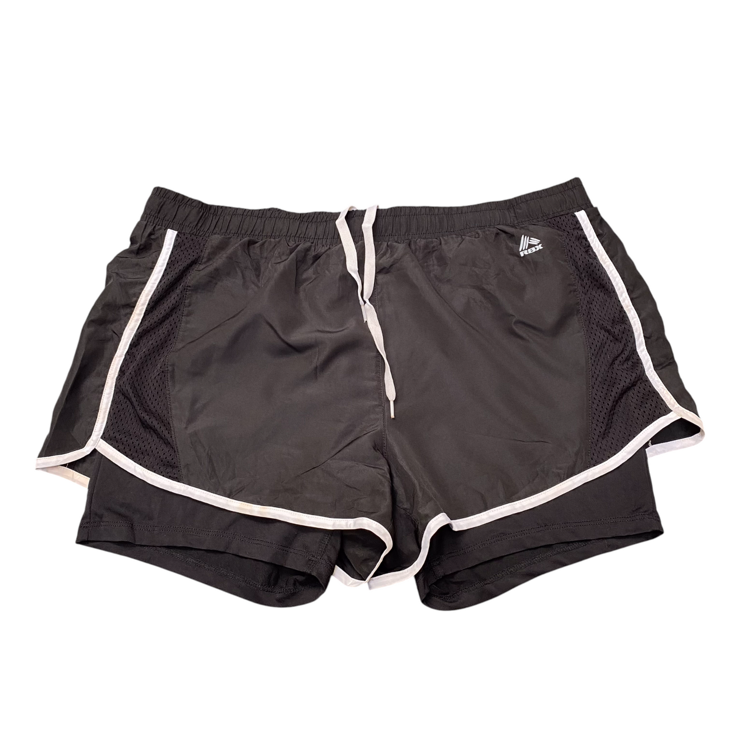 Activewear Running Shorts Womens XL Black Lined Stretch Performance Drawstring