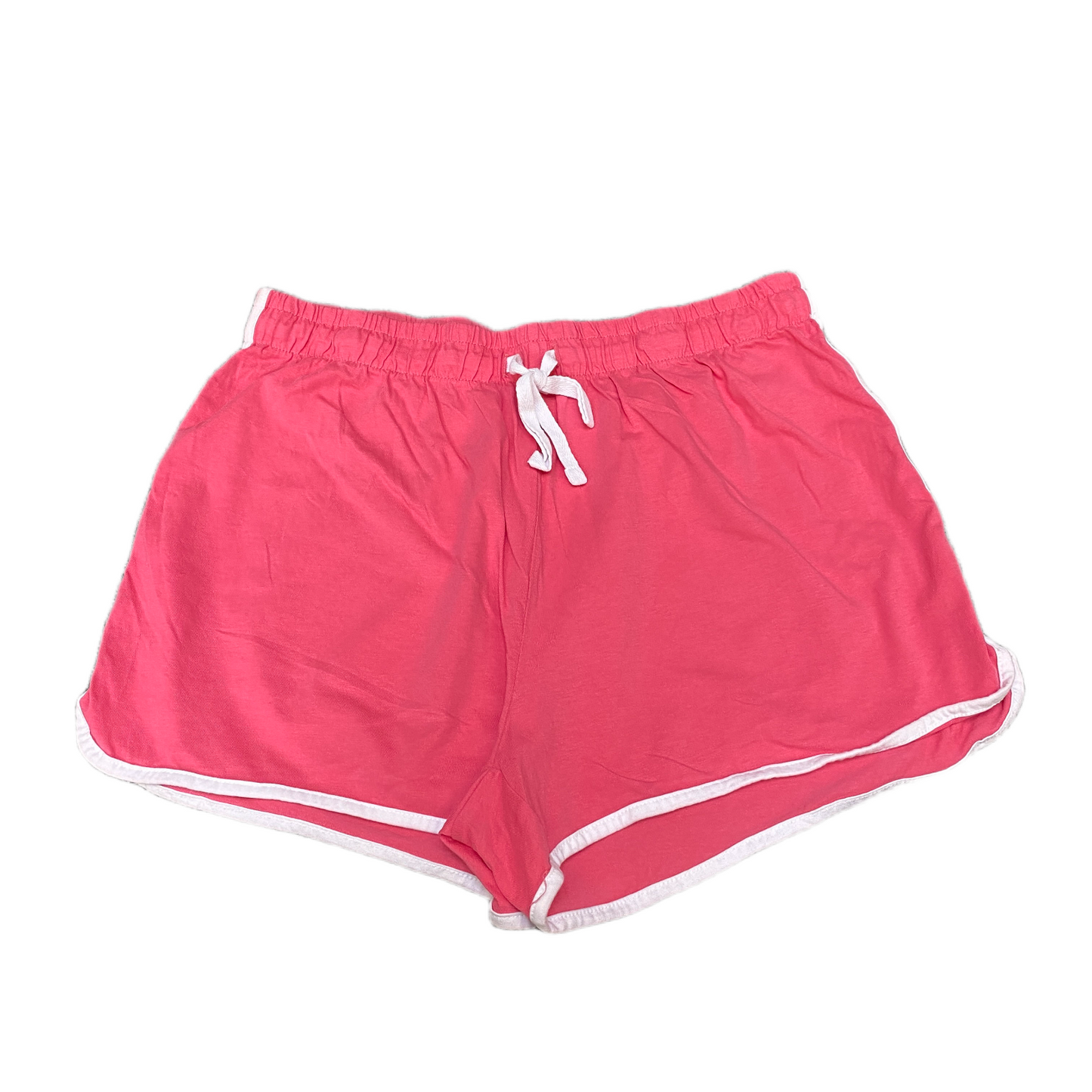 Running Sprinter Shorts Womens L 30" Waist Pink Athletic Gym Workout Dolphin Hem
