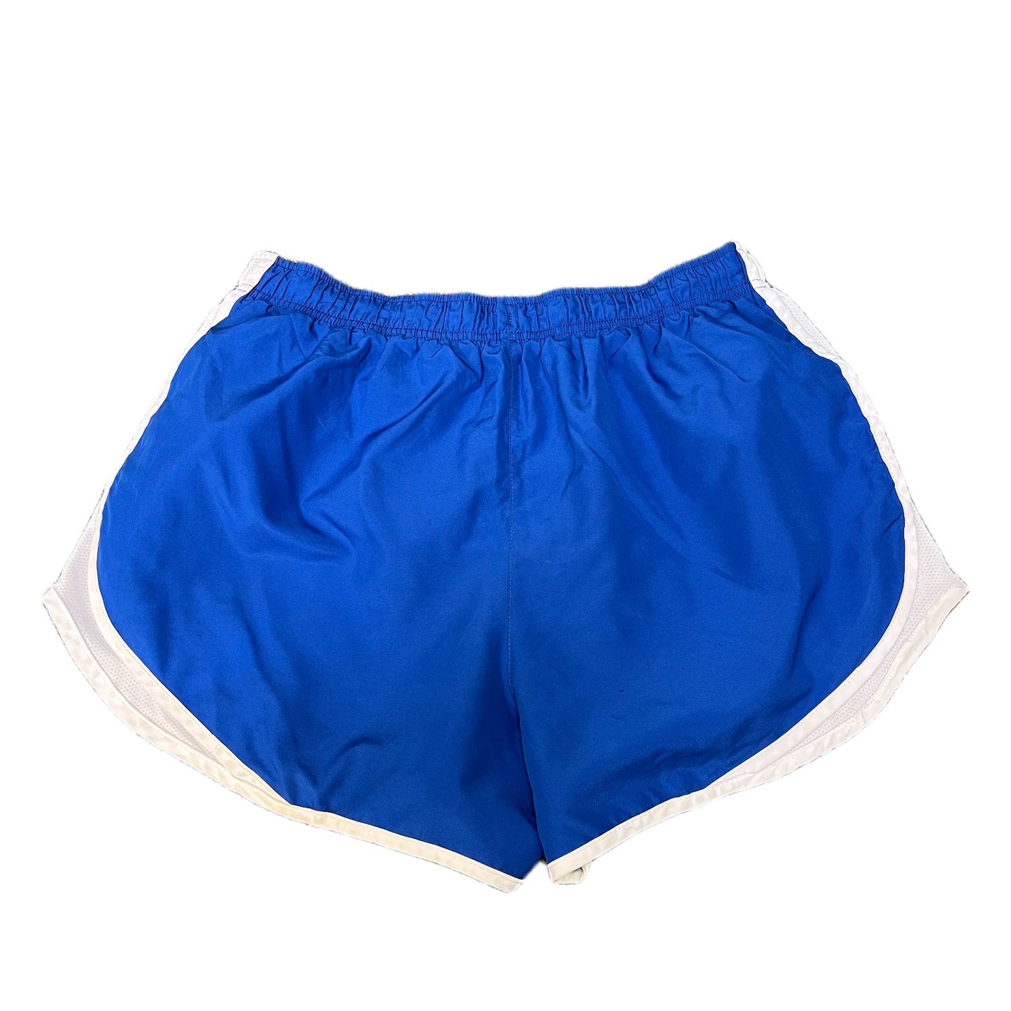 Nike Dri-FIT Running Shorts Fits as Womens S 28" Waist Blue White Dolphin Hem