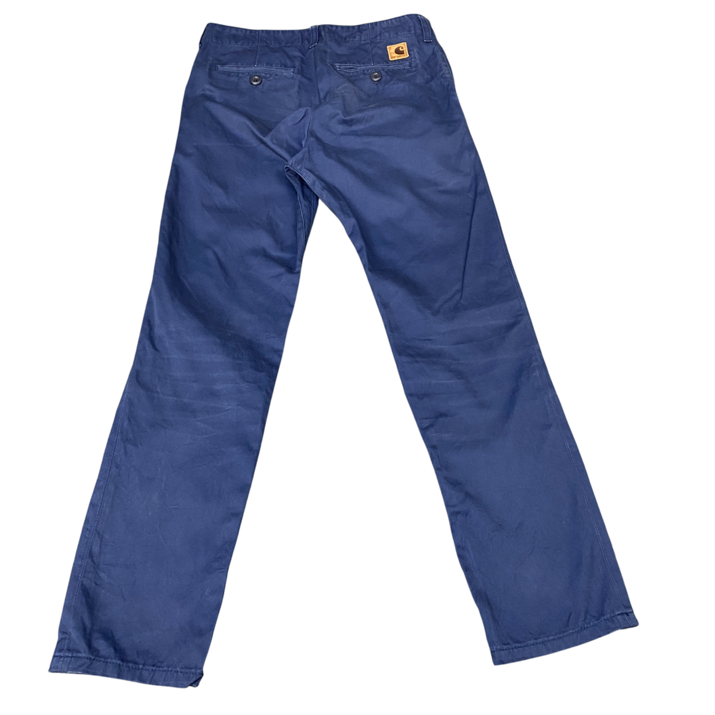 Carhartt WIP Club Pants Mens Medium Navy Blue Work Stretch Slim Fit High Waisted