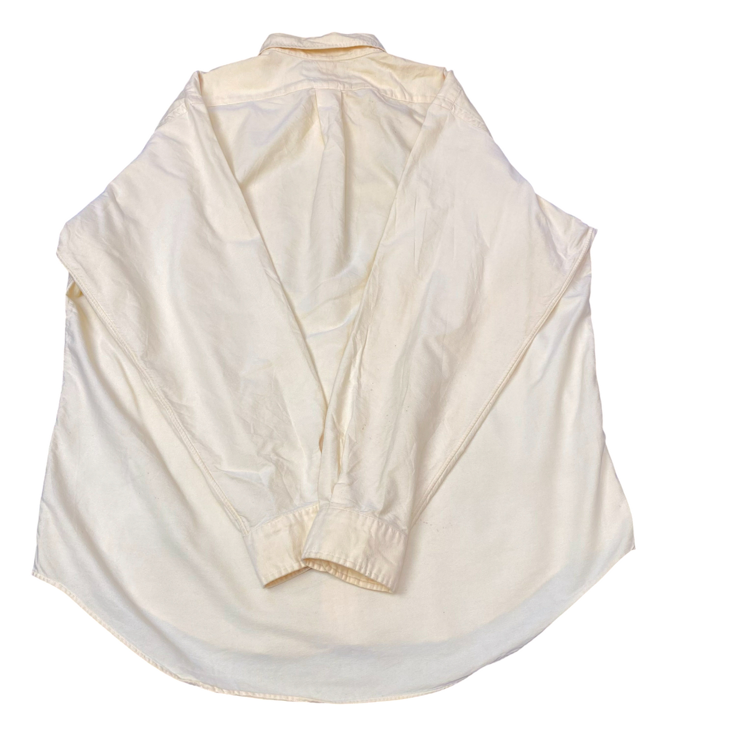 Ralph Lauren Shirt Mens XL Yellow Classic Fit Long Sleeve Pony Logo Button Down