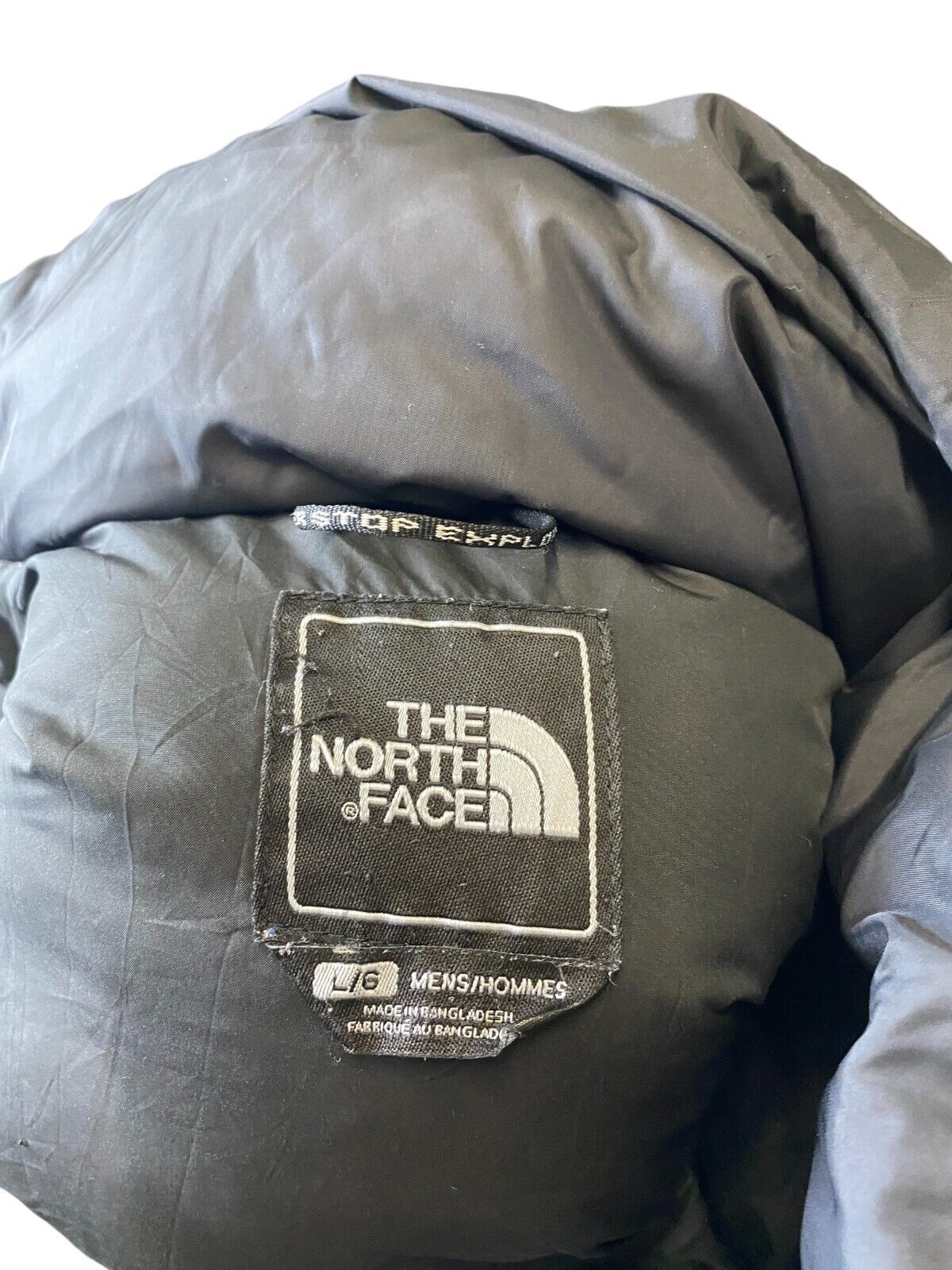 The North Face Nuptse 700 Puffer Jacket Men's L Black Goose Down Quilt Full Zip