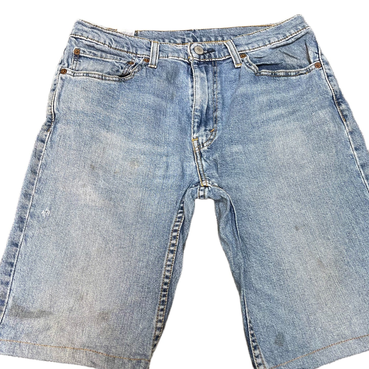 Levi's 511 Jean Shorts Fits as Mens M 32" Waist Blue Denim Light Wash Red Tab