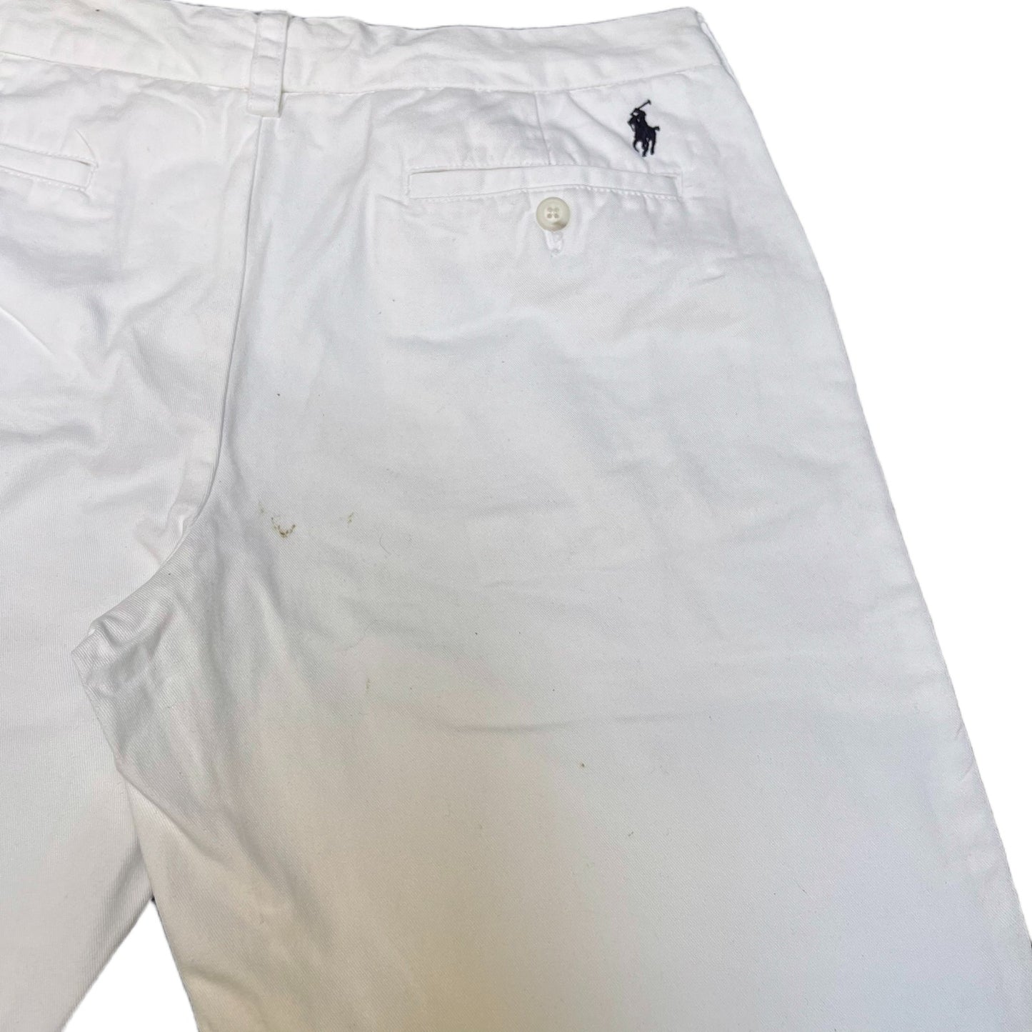 Ralph Lauren Sport Bermuda Shorts Fits as Women XL 34" Waist White Denim Outdoor