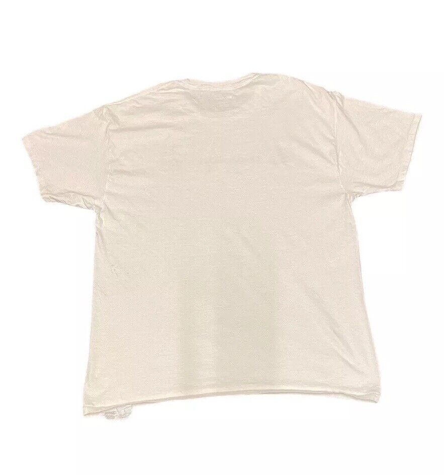 Champion T-Shirt White Mens L Chest Logo