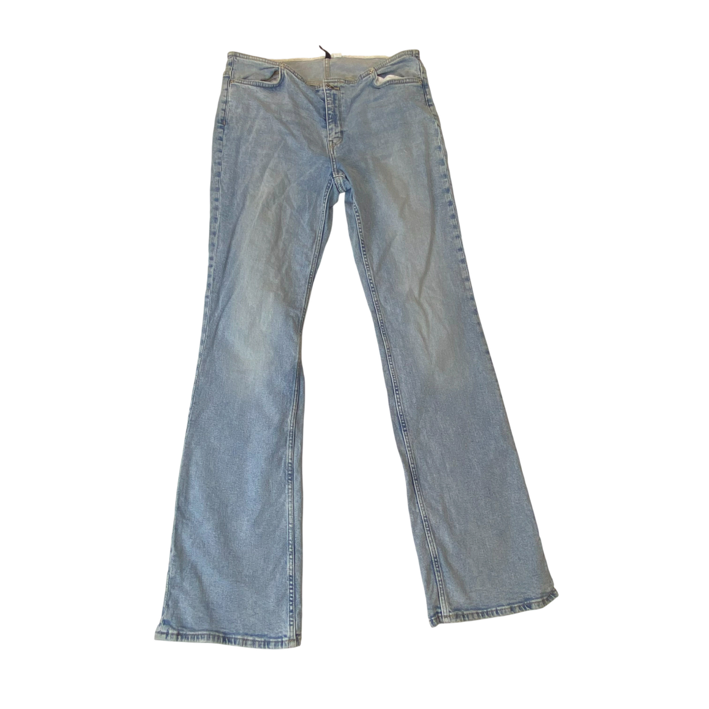 H&M Divided Jeans Womens Large W31 L31 Blue Denim Comfort Straight Leg Stretch