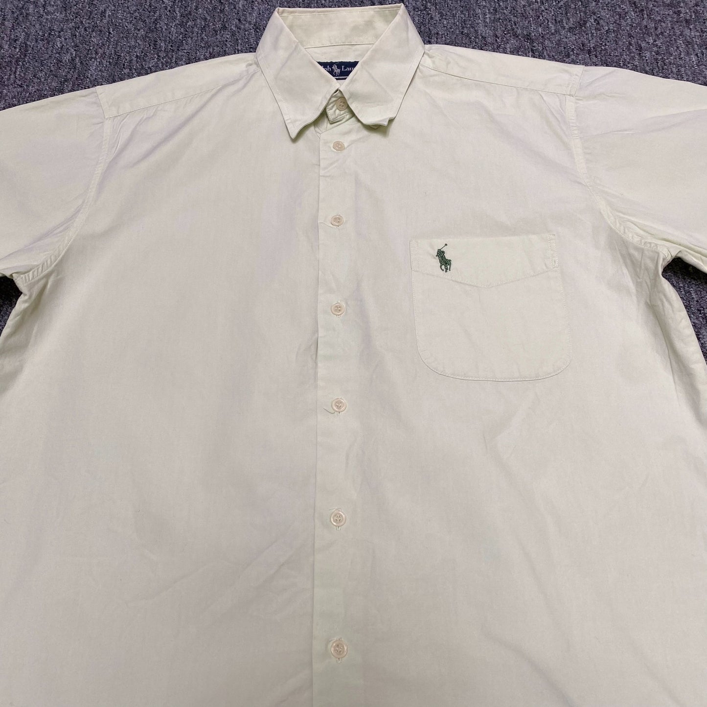 Ralph Lauren Shirt Mens M Green Casual Short Sleeve Pony Logo Button Down