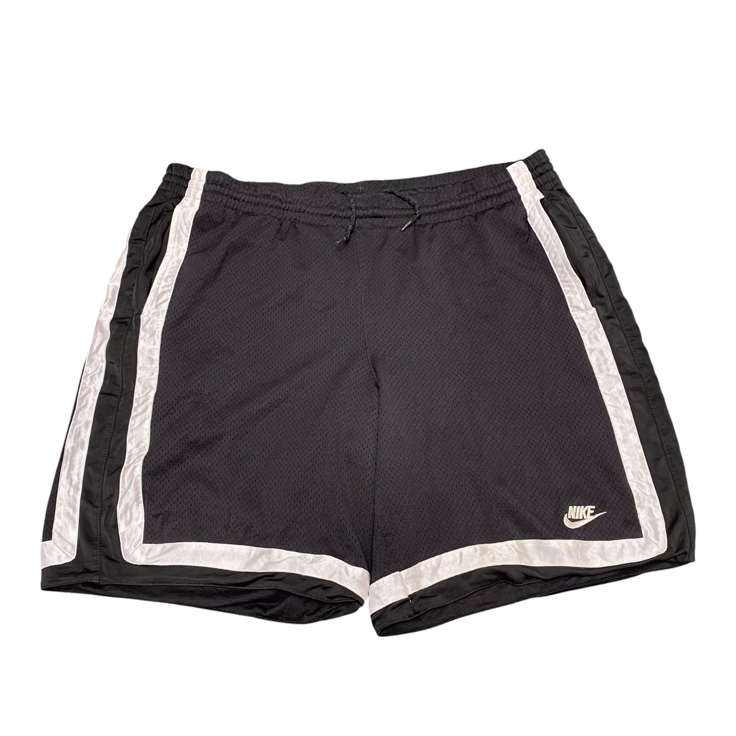 Nike Basketball Shorts Men XL Black Allover Mesh Workout Athletic Fit Drawstring