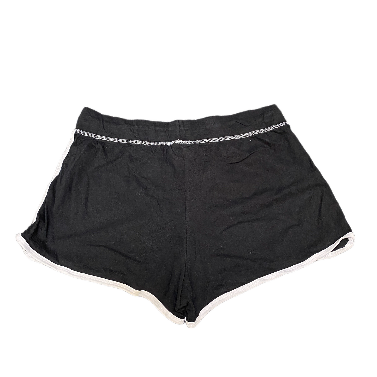 Running Sprinter Shorts Womens L 30" Waist Black Velvet Athletic Gym Drawstring