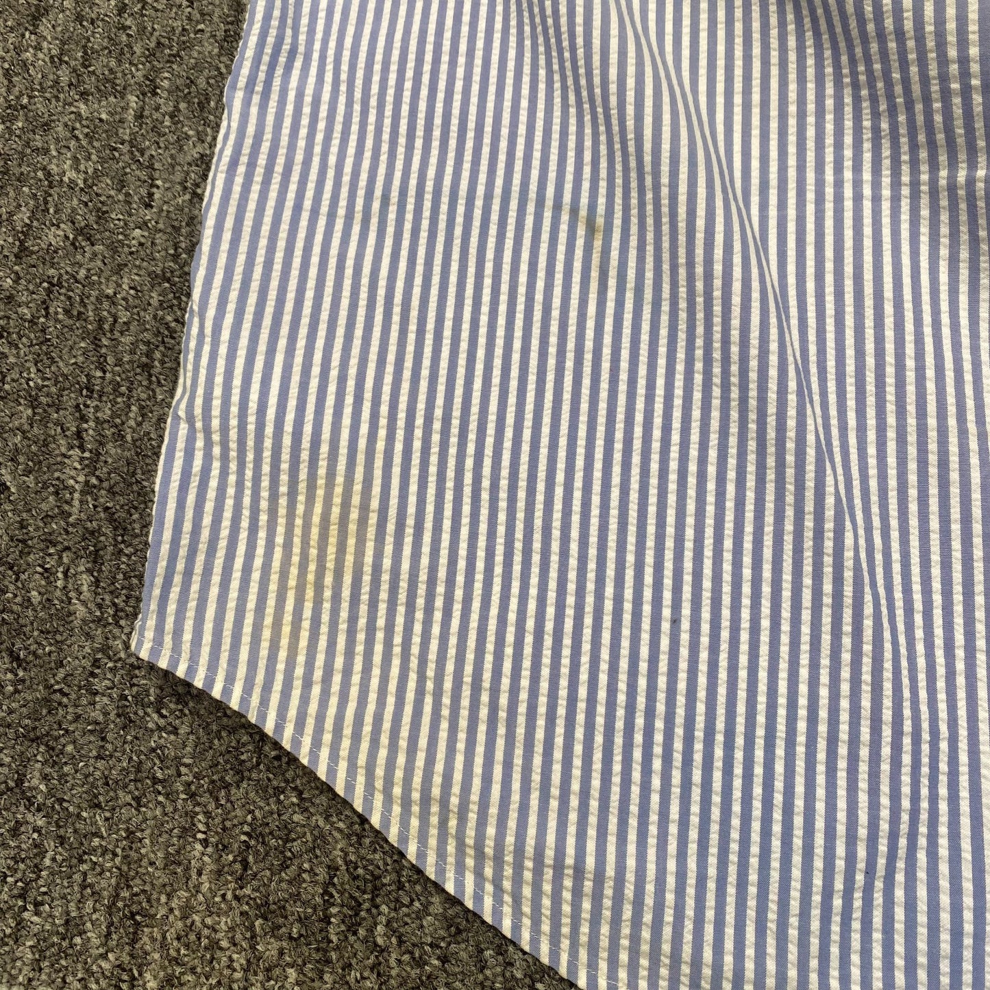 Ralph Lauren Shirt Mens XL Blue White Striped Short Sleeve Pony Logo Button Down