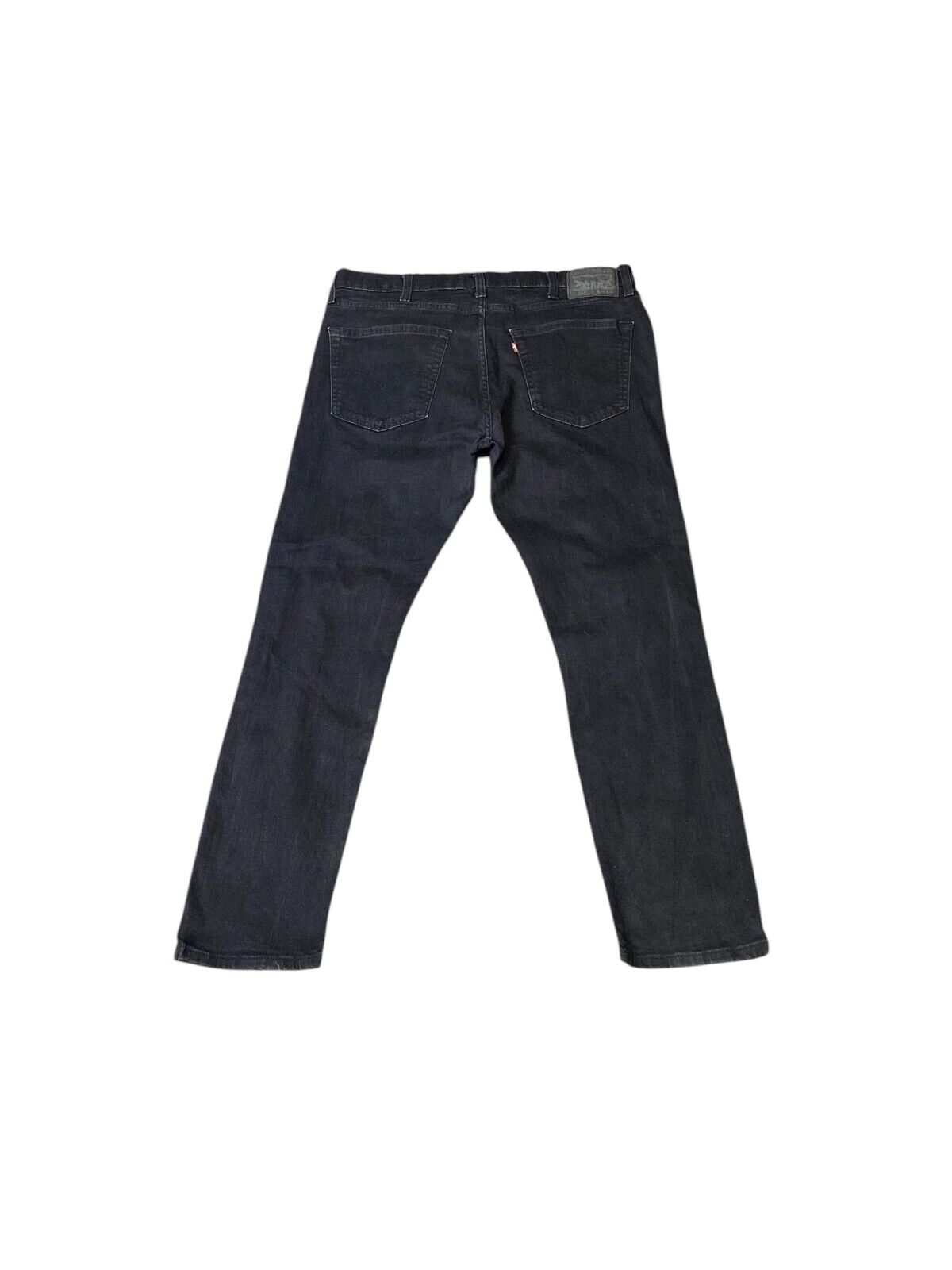 Levi's Jeans Mens 38x30 Black 512 Denim Distressed Straight Leg Red Tab Preppy