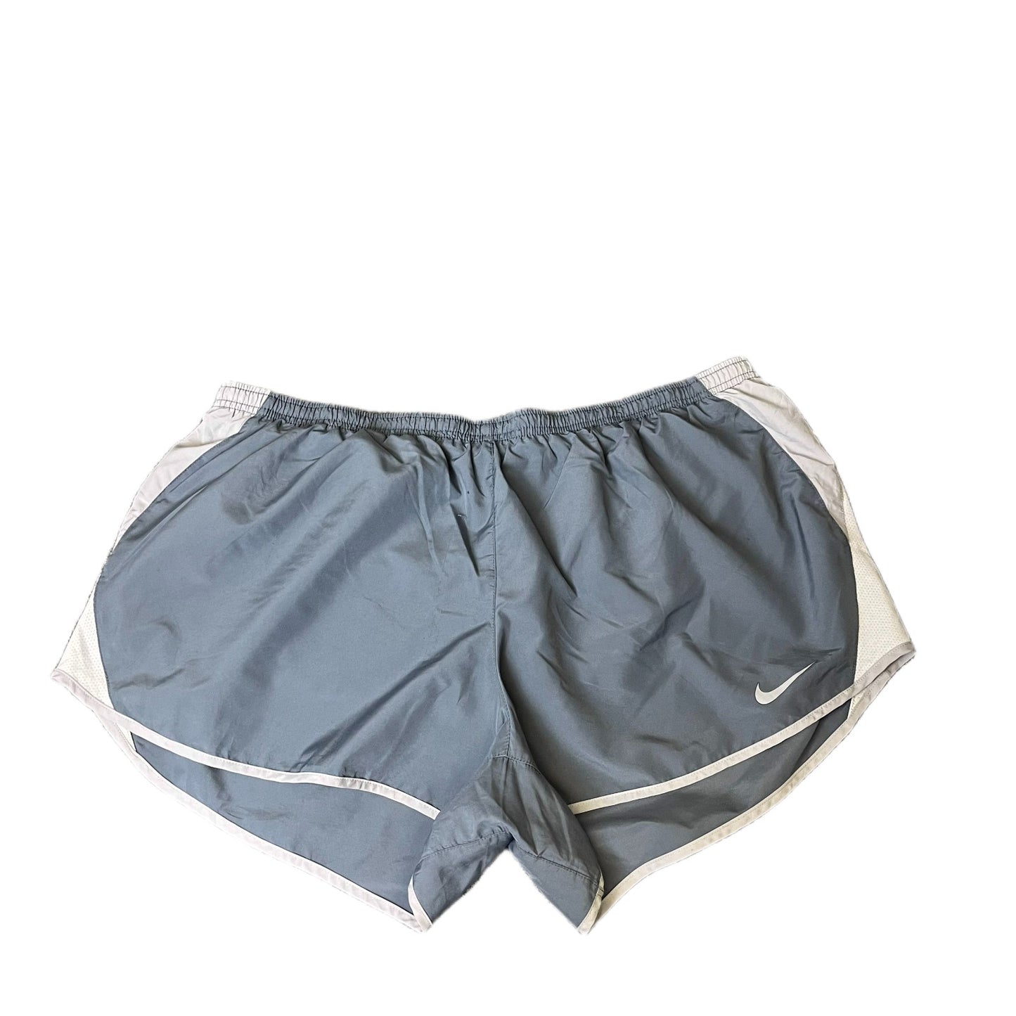 Nike Dri-FIT Running Shorts Fits as Womens 2XL 35" Waist Grey White Dolphin Hem