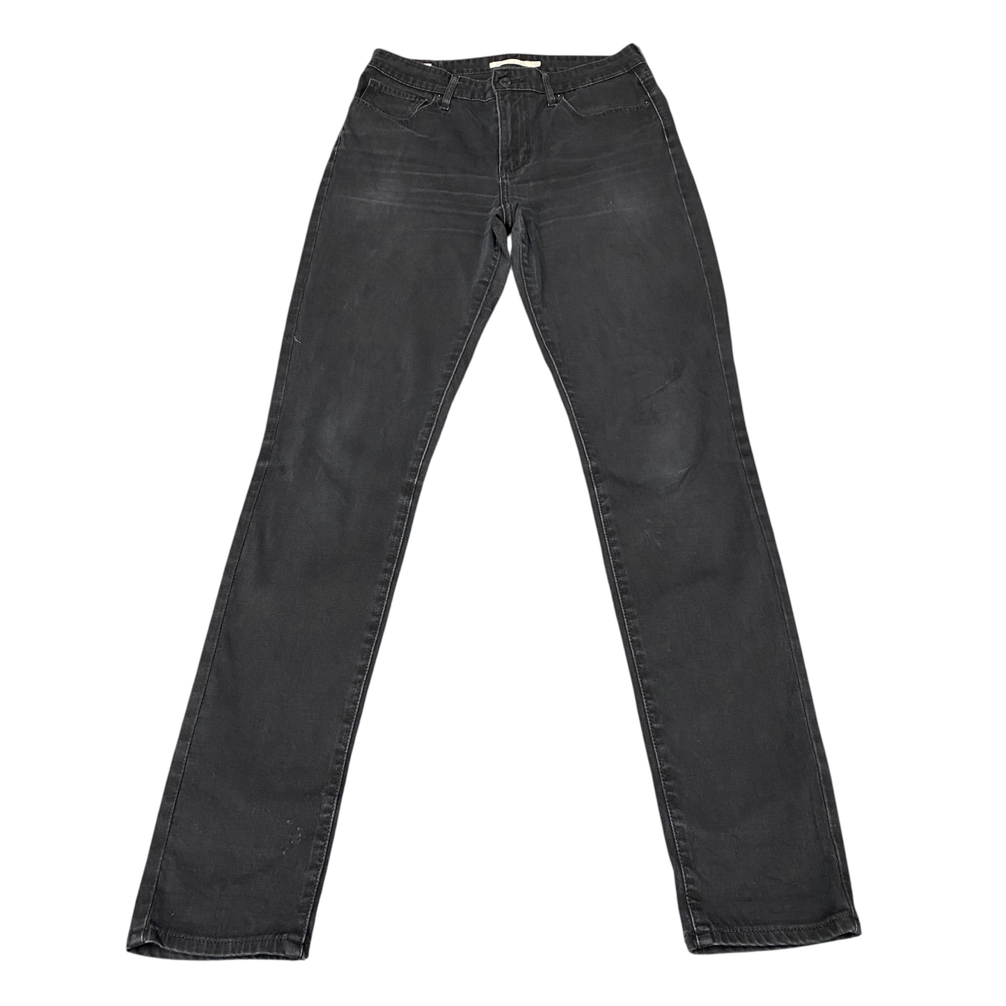 Levi's Jeans Womens 28" Waist Black Denim Premium 721 High Rise Super Skinny Leg