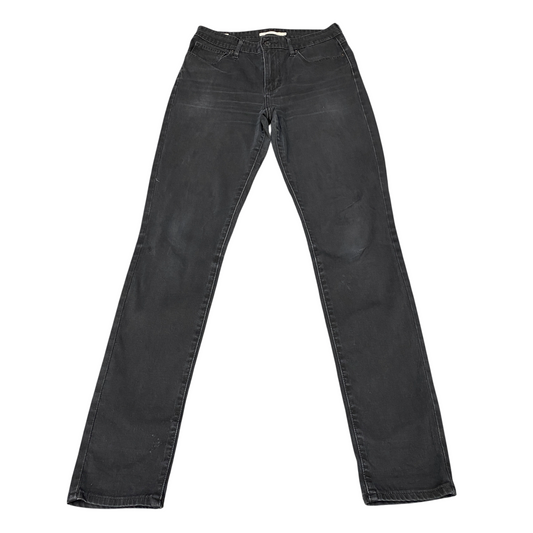 Levi's Jeans Womens 28" Waist Black Denim Premium 721 High Rise Super Skinny Leg