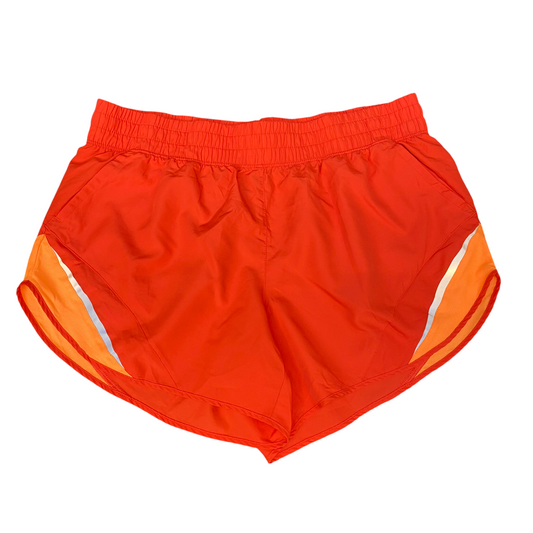 Running Sprinter Shorts Womens XL Orange Athletic Fit Gym Workout Elastic Waist