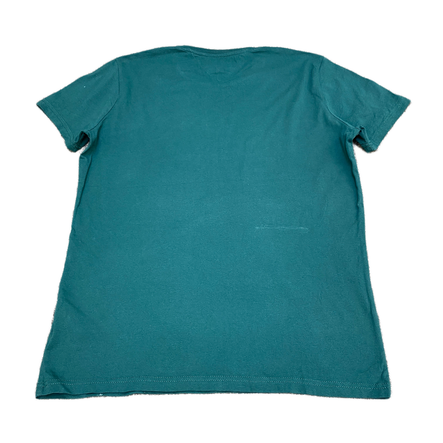 Tommy Hilfiger Shirt Mens Large Green Solid Casual Short Sleeve Crew Neck Tee