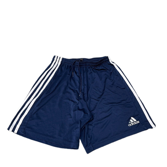 Adidas Aeroready Athletic Shorts Fits as Mens XS 25" Waist Blue White 3-Stripes
